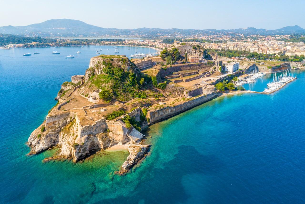 希腊科孚岛首府Kerkyra全景 希腊科孚岛首府Kerkyra全景